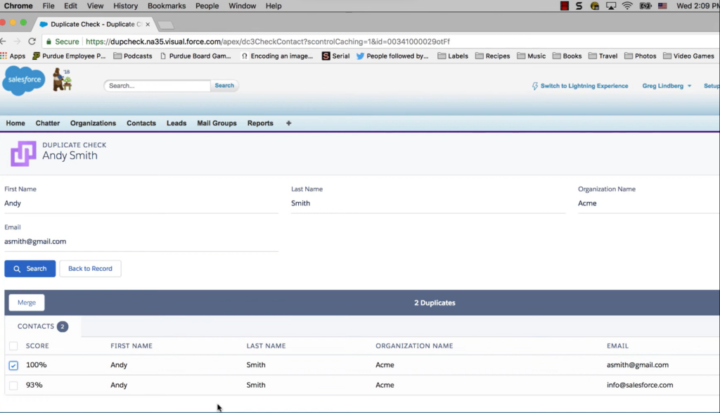 Duplicate Check for Salesforce screenshot - Una guida ai 10 migliori software per la qualità dei dati
