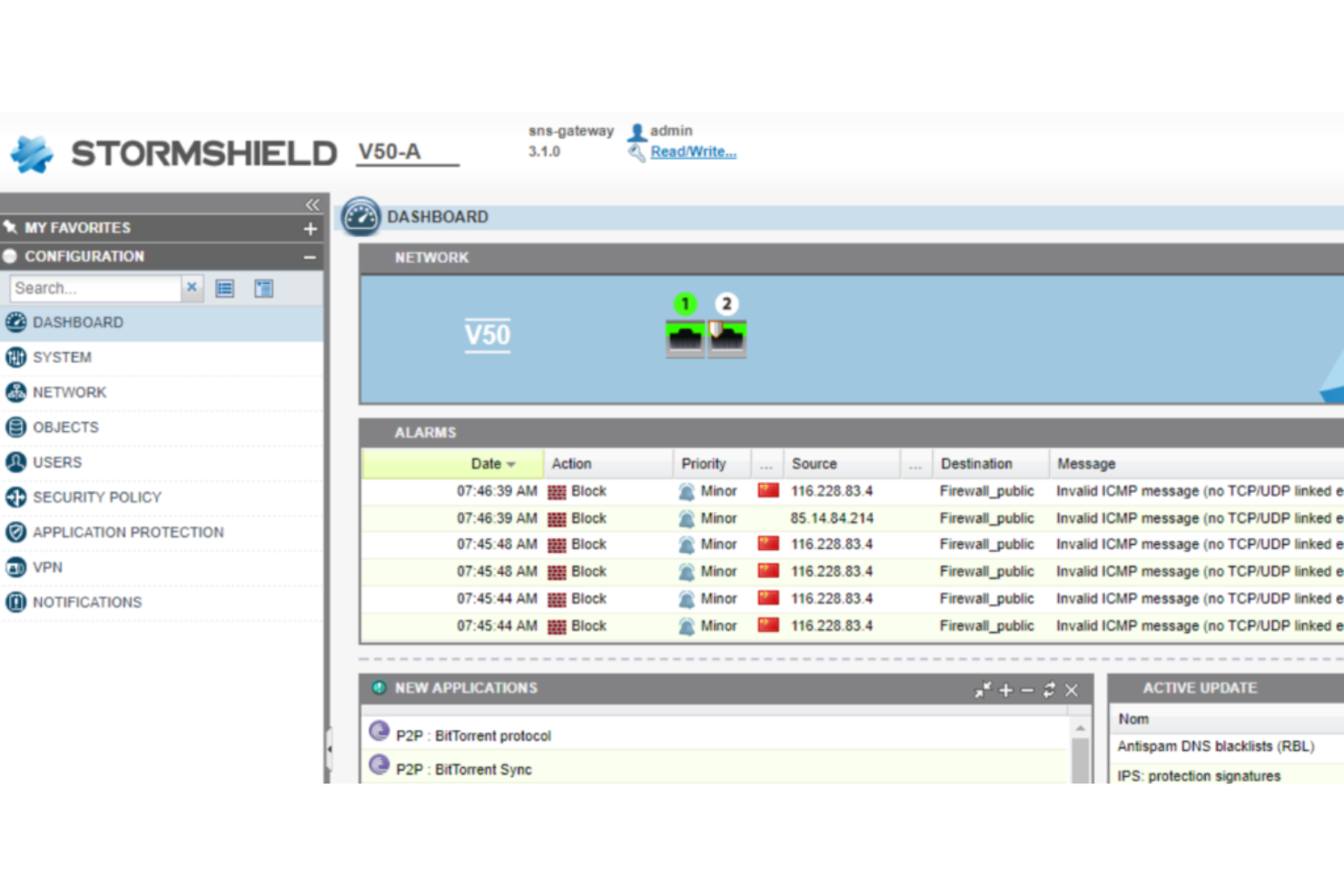 Stormshield Network Security (SNS) screenshot - I 10 migliori software firewall recensiti nel 2026
