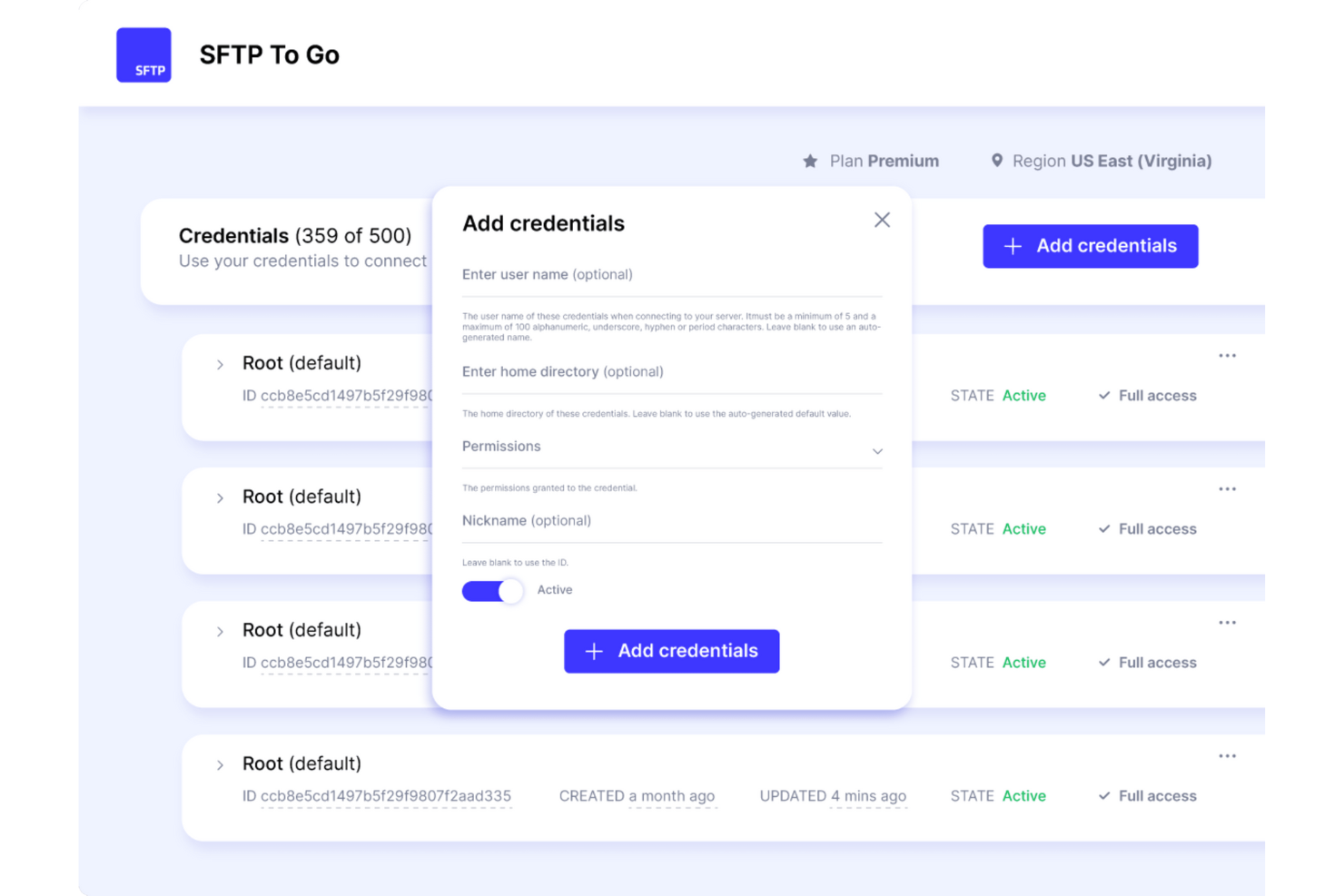 SFTP To Go screenshot - Le 10 migliori soluzioni di gestione del trasferimento file recensite nel 2026