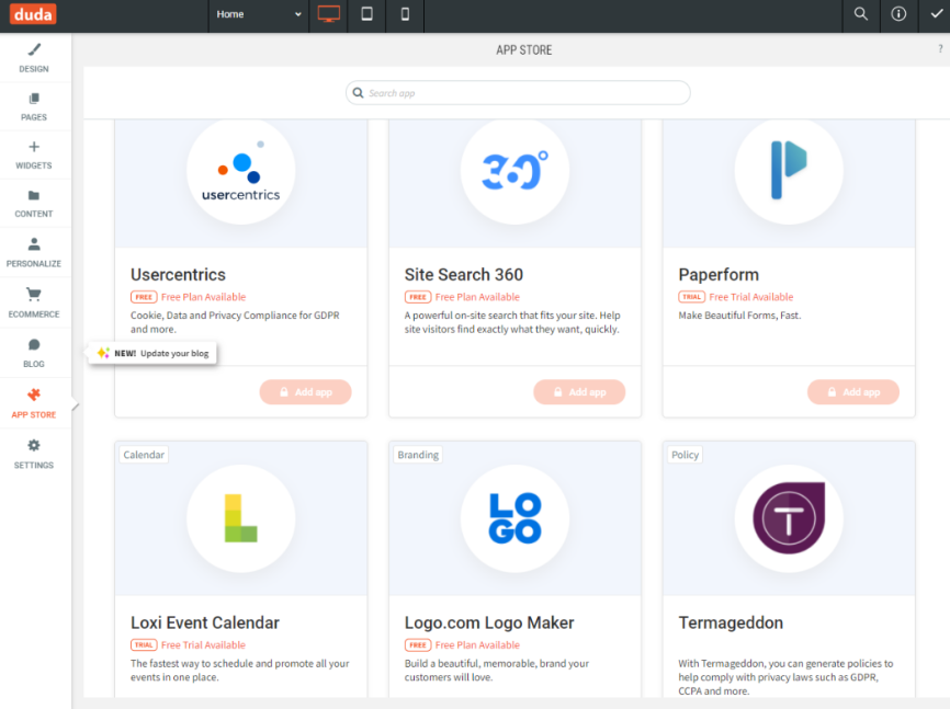 Duda screenshot - Le 10 migliori alternative a Bubble recensite nel 2026