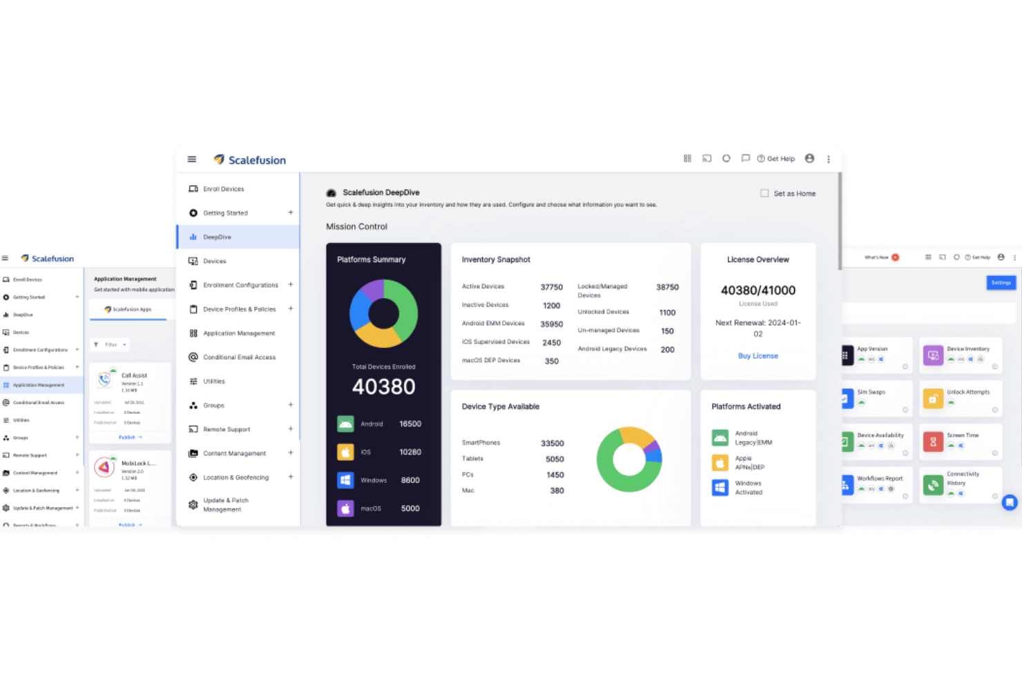 Scalefusion screenshot - 10 migliori software per la gestione dei dispositivi terminali nel 2026