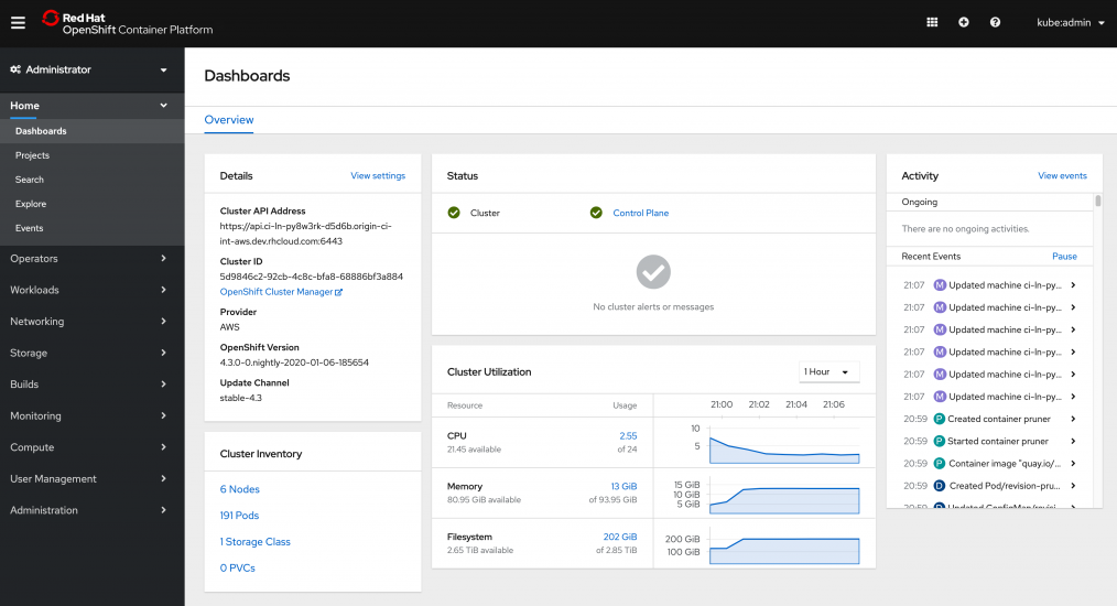 Red Hat OpenShift screenshot - Le 10 migliori piattaforme PaaS cloud da tenere d’occhio