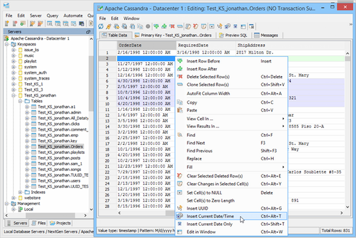 Apache Cassandra screenshot - 10 Migliori Software di Gestione Database (10 Testati)