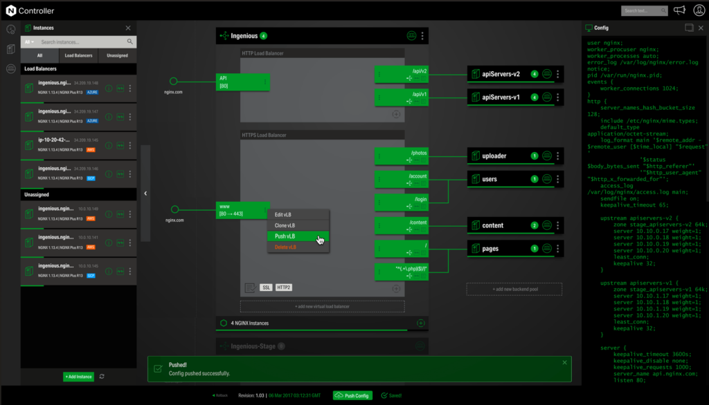 F5 NGINX screenshot - Le 10 migliori applicazioni server software per sviluppatori nel 2026