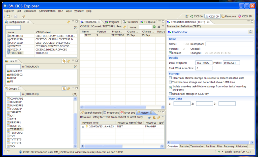IBM CICS screenshot - Le 10 migliori applicazioni server software per sviluppatori nel 2026