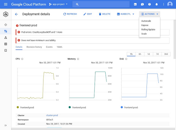 Google Kubernetes Engine (GKE) screenshot - 10 Migliori Software di Gestione dei Container per il 2026