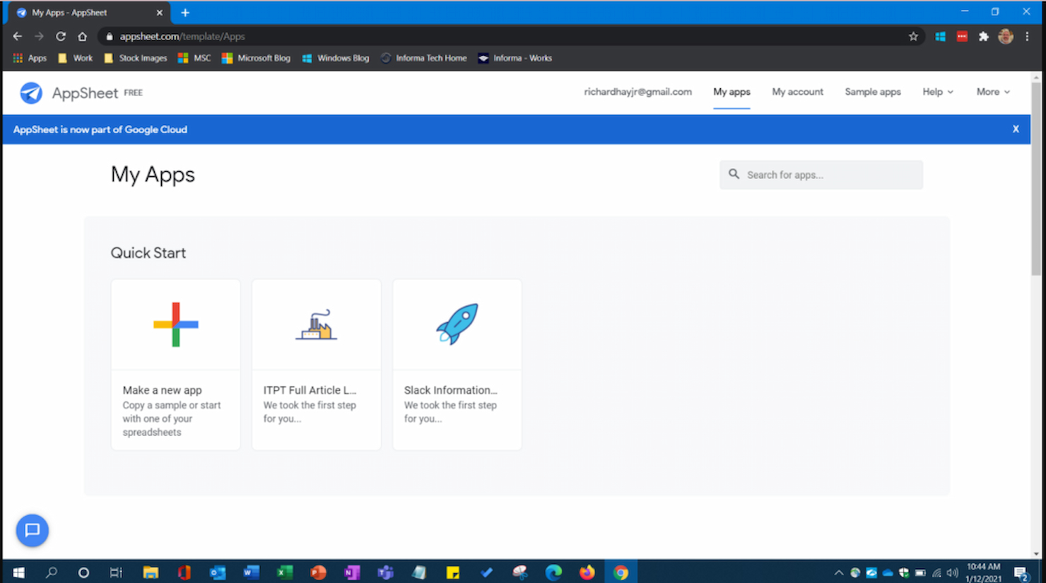 Google App AppSheet screenshot - Le 10 migliori piattaforme di sviluppo senza codice svelate nel 2026