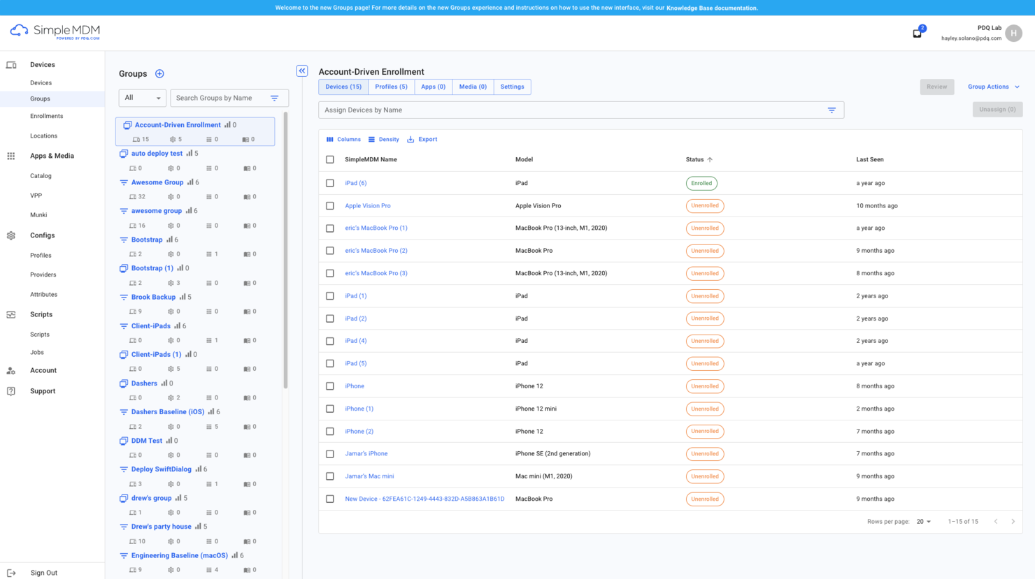 SimpleMDM screenshot - Le 10 migliori soluzioni software MDM nel 2026