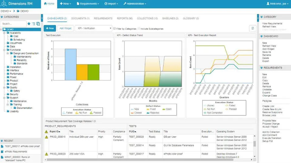 Micro Focus Dimensions RM screenshot - Le 10 migliori soluzioni software per la gestione dei requisiti recensite per il 2026