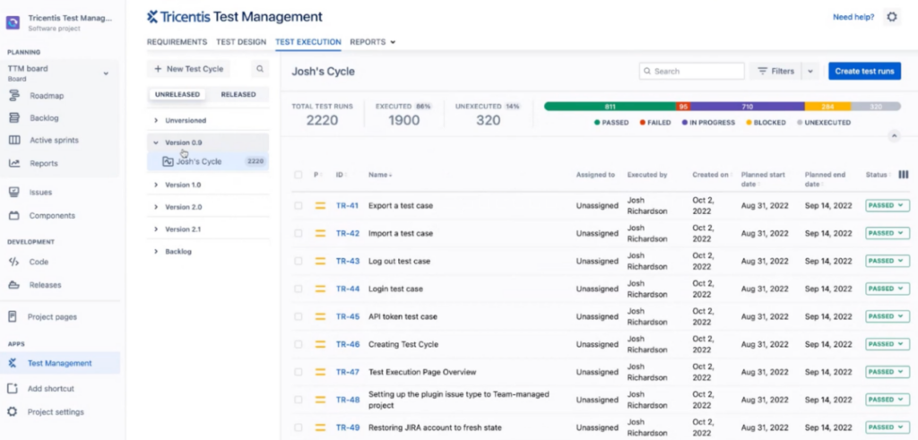Tricentris screenshot - I 10 migliori software per la gestione dei requisiti recensiti per il 2026