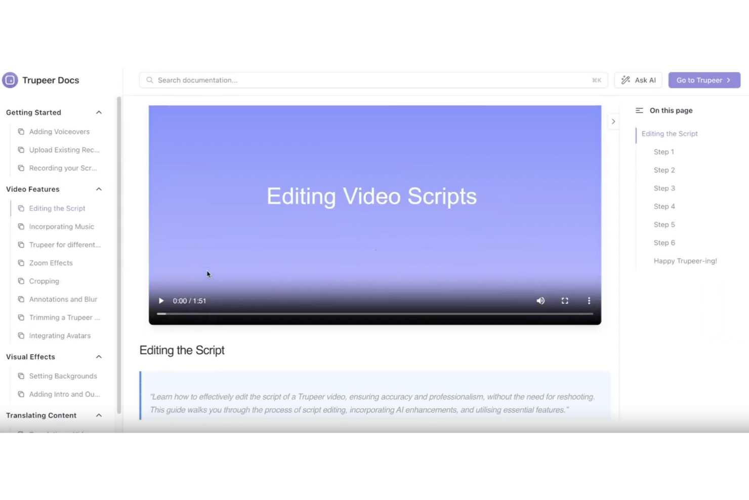 Trupeer screenshot - Le 10 Migliori Soluzioni di Software per la Documentazione Recensite per il 2026