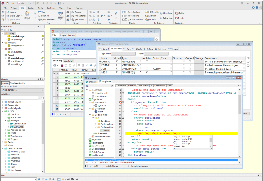 Oracle SQL Developer screenshot - I 10 migliori strumenti per creare query SQL recensiti nel 2026