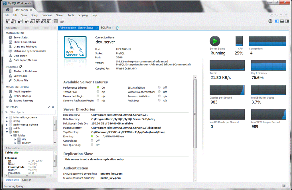MySQL Workbench screenshot - I 10 migliori strumenti per creare query SQL recensiti nel 2026