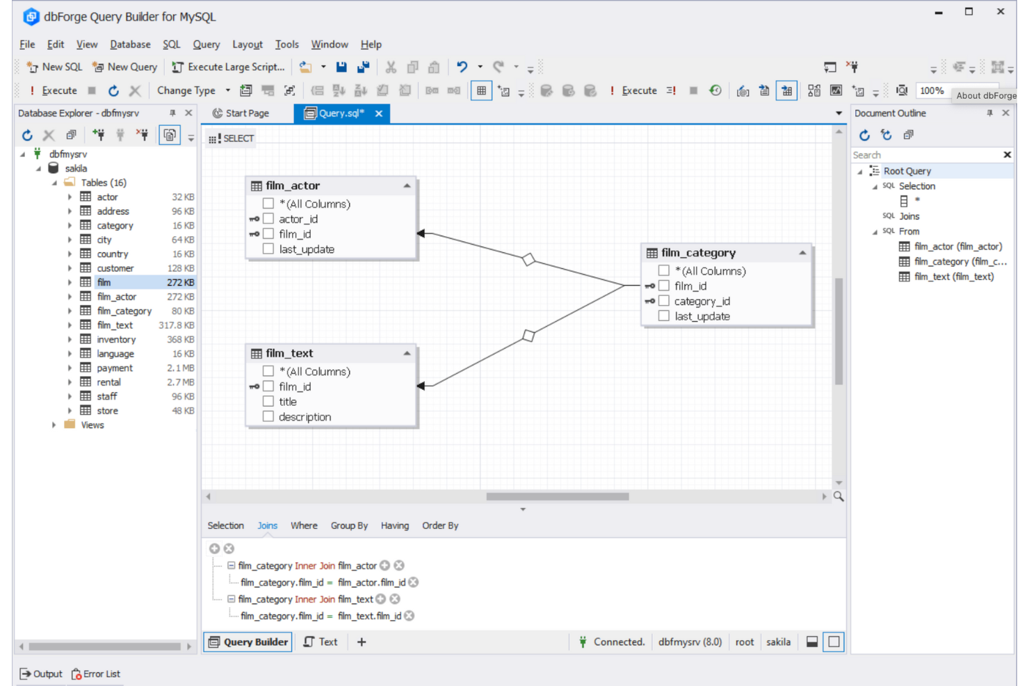 dbForge Studio for MySQL screenshot - I 10 migliori strumenti per creare query SQL recensiti nel 2026