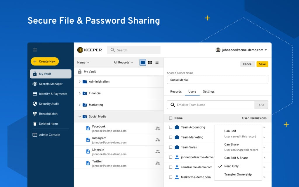 Keeper Security screenshot - Le 10 Migliori Soluzioni di Crittografia Recensite nel 2026