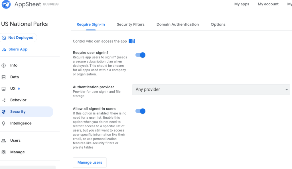AppSheet screenshot - Le 10 migliori piattaforme per creare app con il drag and drop recensite nel 2026
