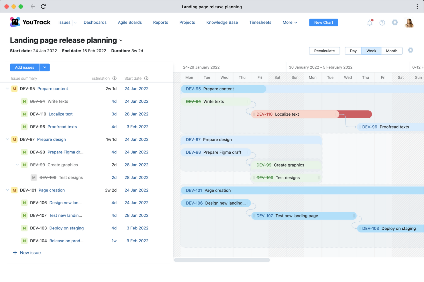 YouTrack screenshot - Le 10 migliori piattaforme gratuite per il tracciamento dei bug recensite per il 2026