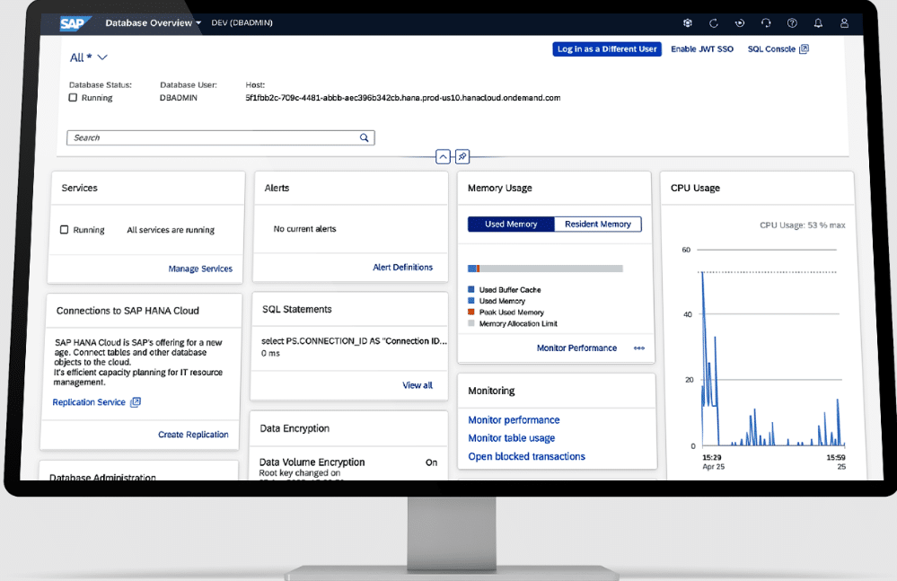 SAP HANA Cloud screenshot - 10 Migliori Software di Intelligenza Artificiale che Stanno Ridefinendo il Futuro