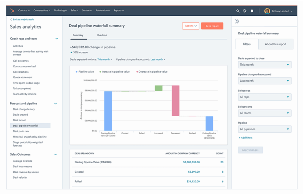 HubSpot Sales Hub screenshot - Le 10 migliori soluzioni di archiviazione dati aziendale recensite nel 2026