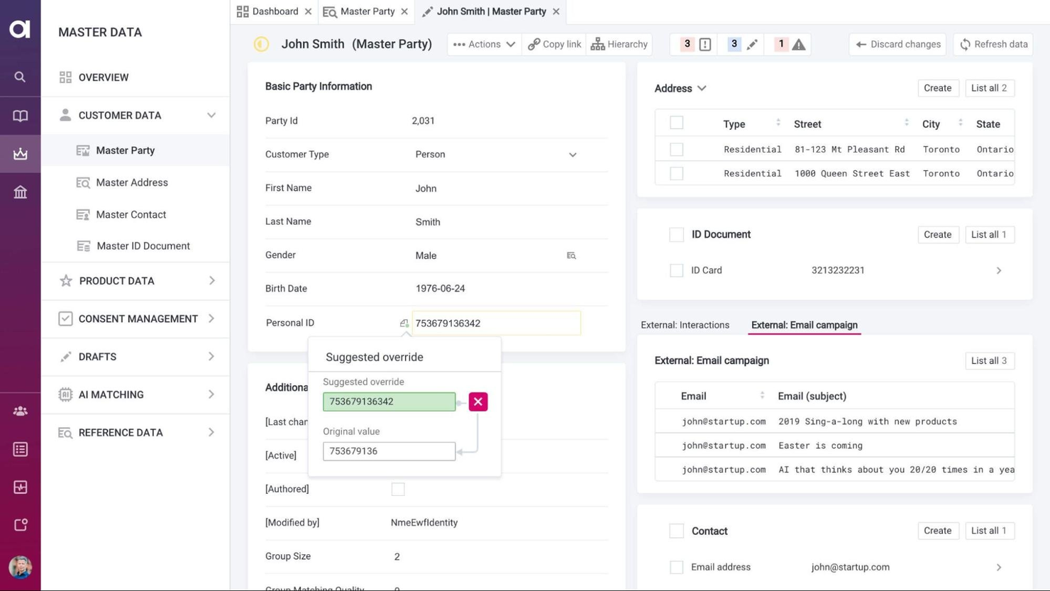 Ataccama ONE screenshot - I 10 Migliori Strumenti di Gestione dei Dati Principali del 2026