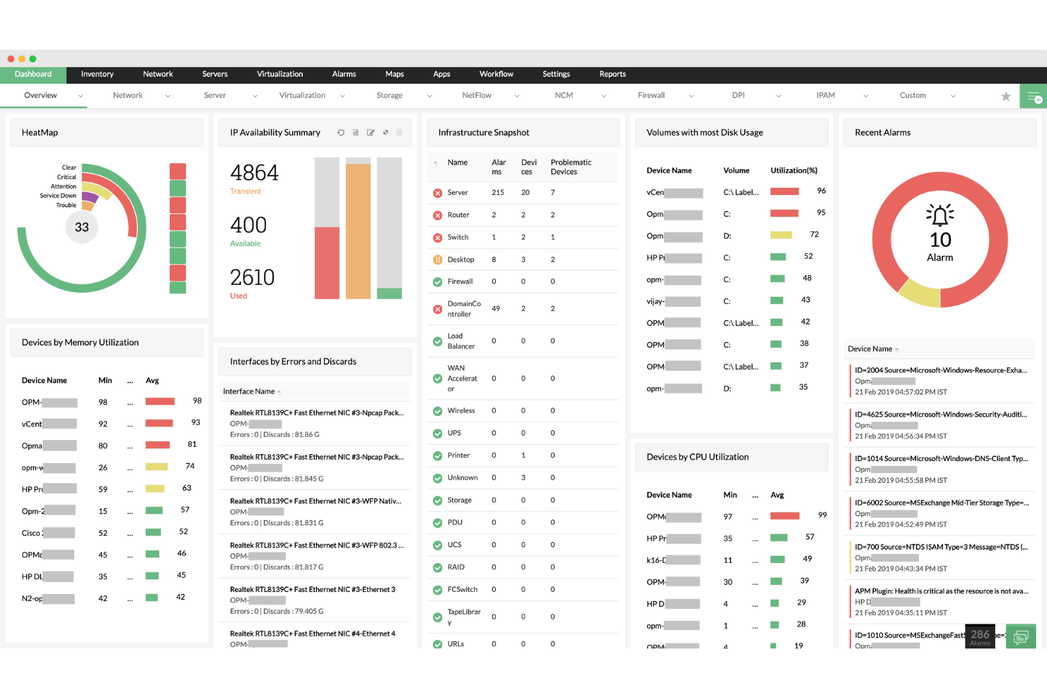 ManageEngine Applications Manager screenshot - Le 10 migliori soluzioni software per infrastrutture IT recensite per il 2026