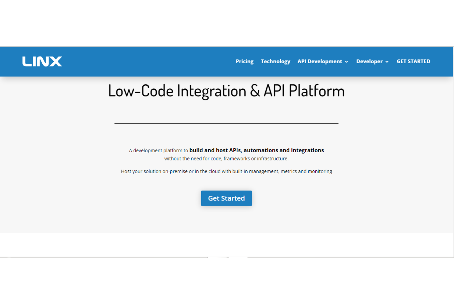 Linx screenshot - Le 10 Migliori Strumenti di Sviluppo Software Recensiti per il 2026