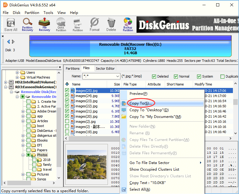 DiskGenius screenshot - Le 10 Migliori Soluzioni di Recupero File del 2026 Svelate