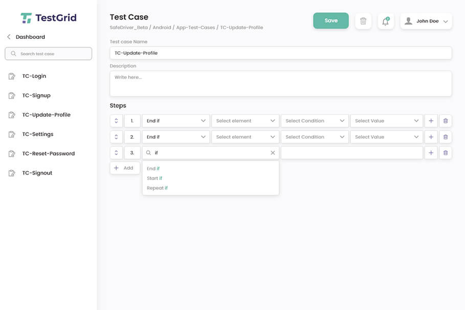 TestGrid screenshot - Le 10 migliori strumenti per il testing Android recensiti nel 2026