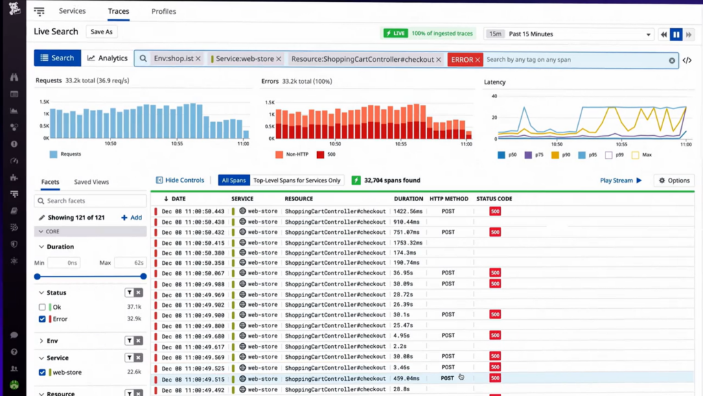 Datadog screenshot - Le 10 migliori soluzioni software per infrastrutture IT recensite per il 2026