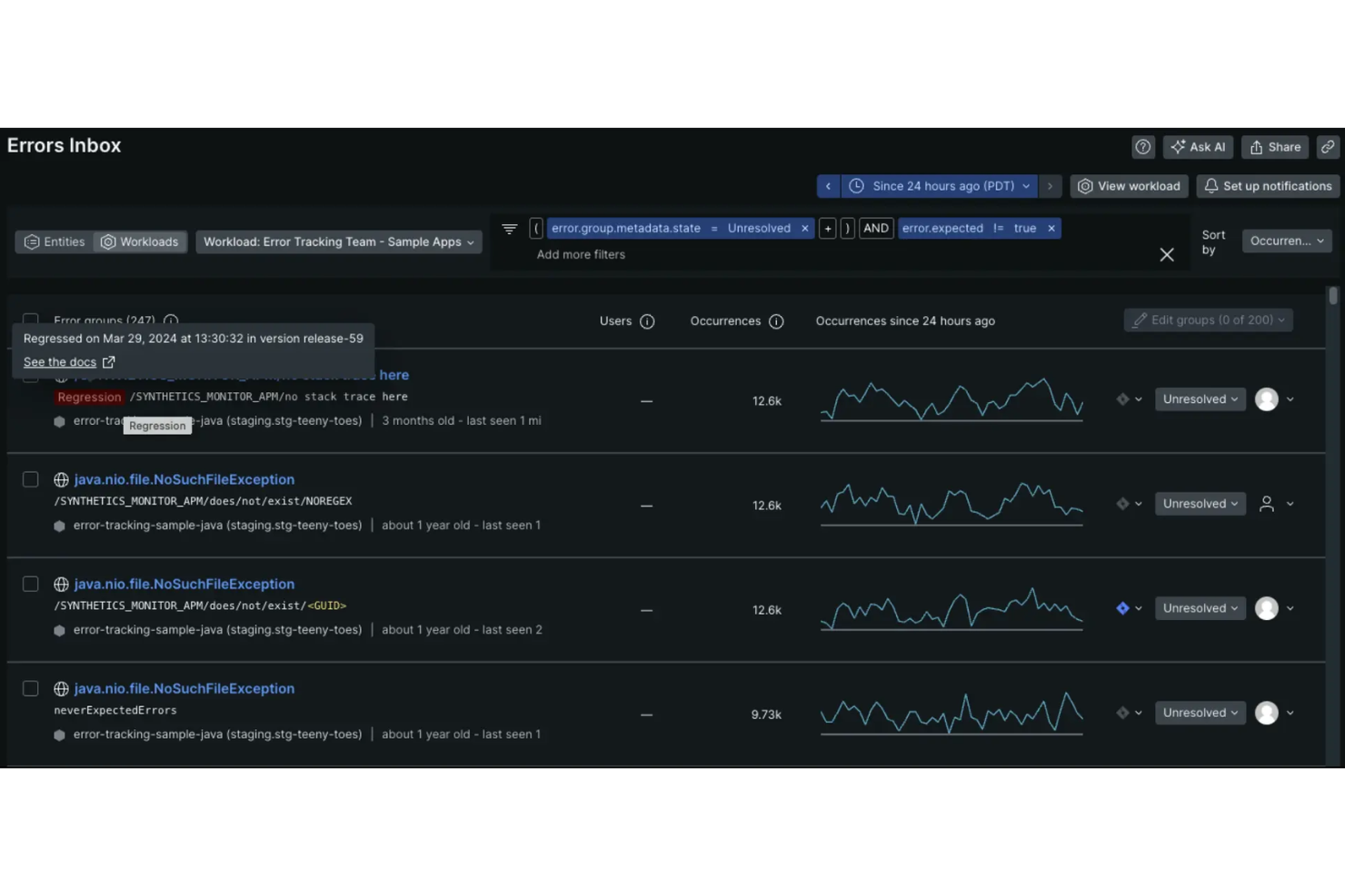 New Relic screenshot - 10 Migliori Strumenti per i Test di Regressione Recensiti per il 2026