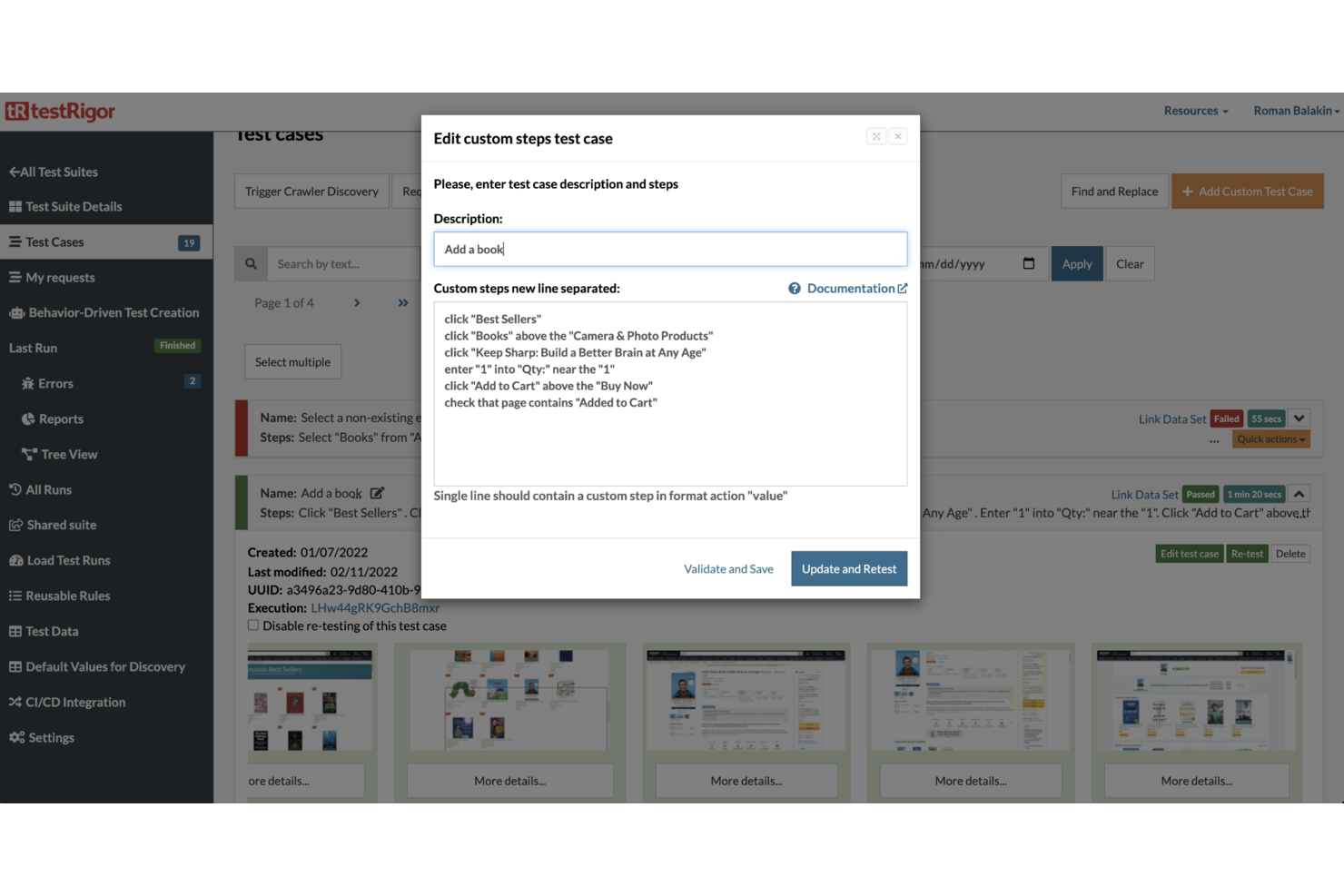 testRigor screenshot - Le 10 Migliori Soluzioni per il Testing Funzionale Recensite nel 2026