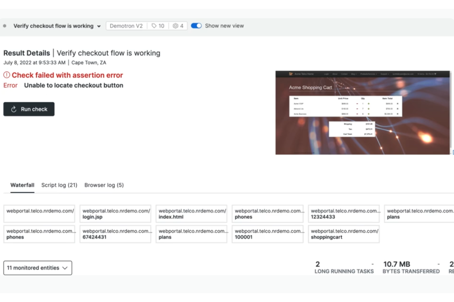 New Relic screenshot - Le 10 Migliori Soluzioni per il Testing Funzionale Recensite nel 2026