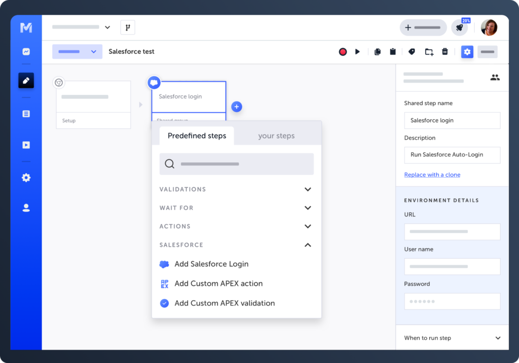 Tricentis Testim screenshot - 10 Migliori Strumenti di Test dell’Accessibilità Web nel 2026