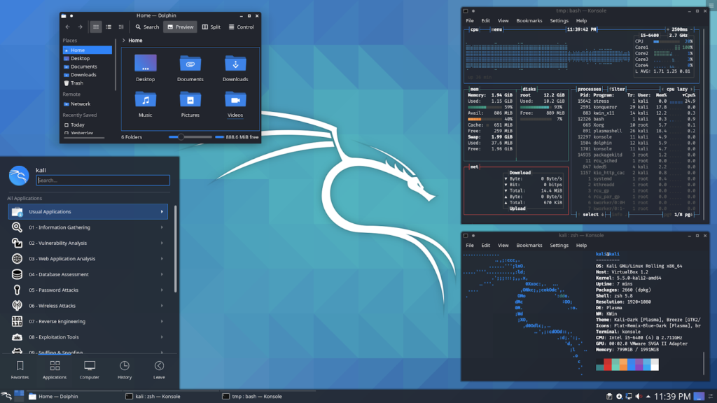 Kali Linux screenshot - 10 Migliori Strumenti di Penetration Test Recensiti nel 2026