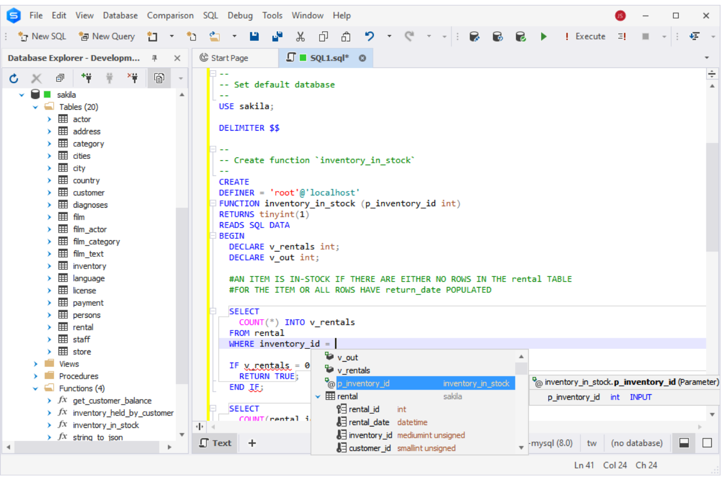 dbForge Studio for MySQL screenshot - I 10 migliori editor SQL recensiti nel 2026