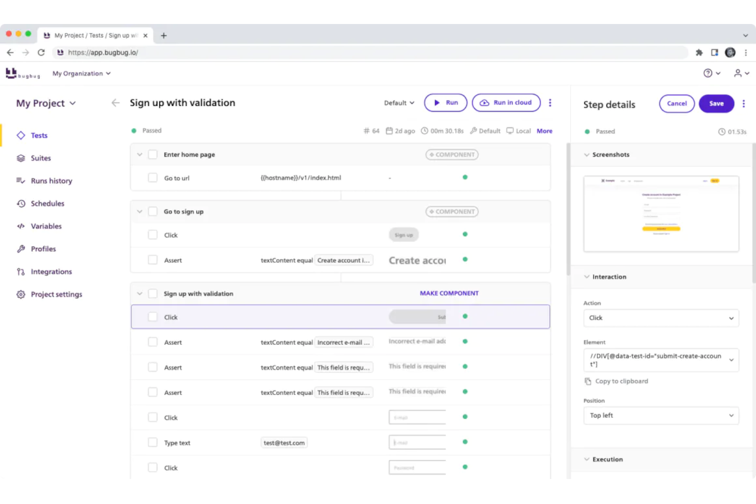 BugBug screenshot - 10 Migliori Strumenti di Test Software per QA nel 2026