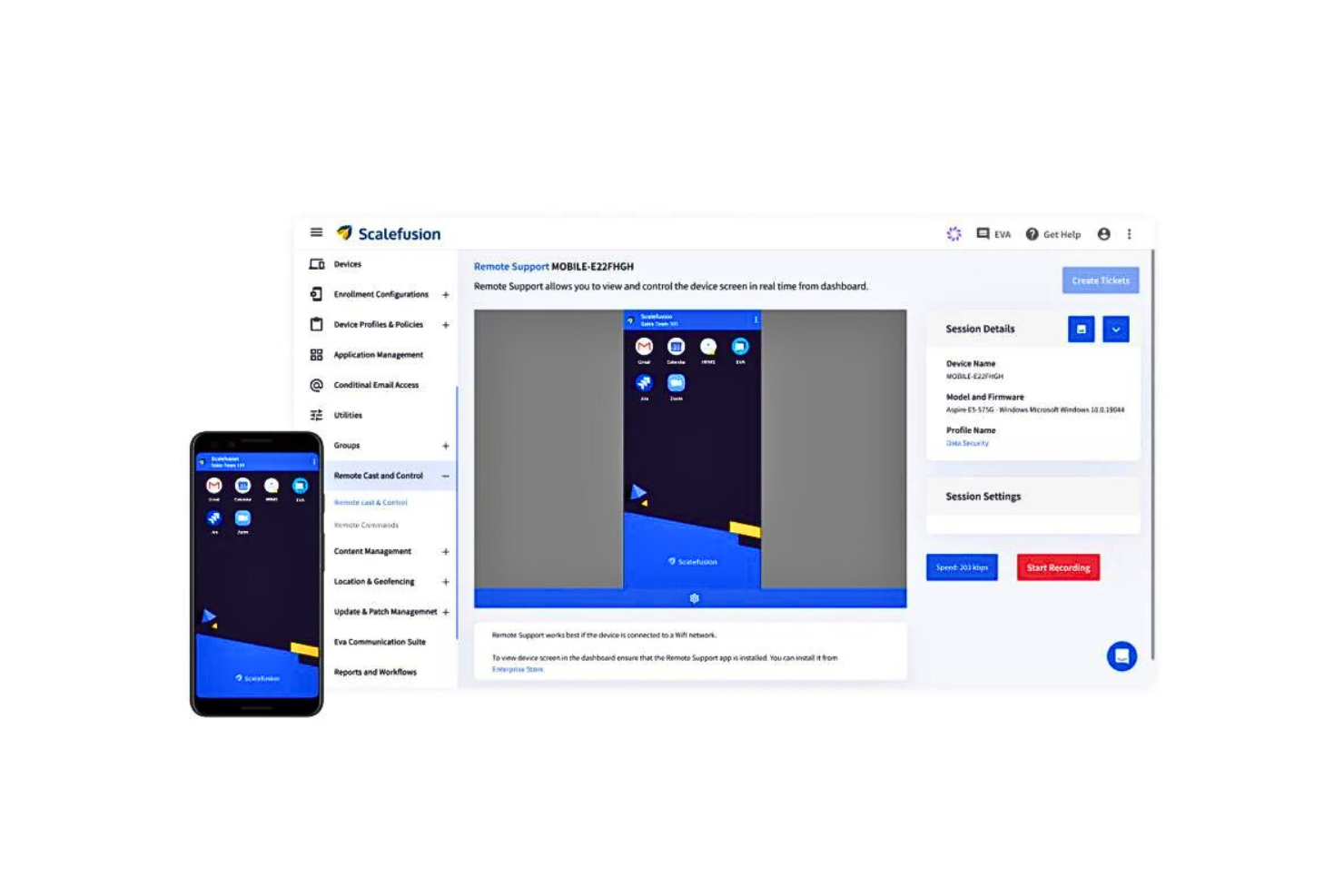 Scalefusion screenshot - Le 10 migliori soluzioni software MDM nel 2026