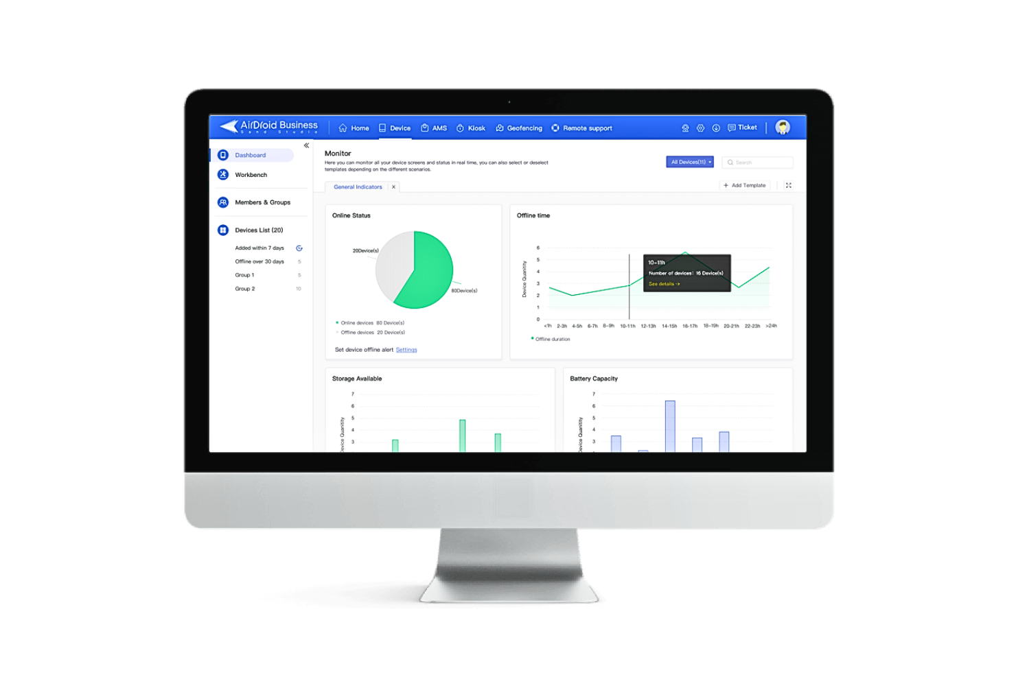 AirDroid Business screenshot - Le 10 migliori soluzioni software MDM nel 2026