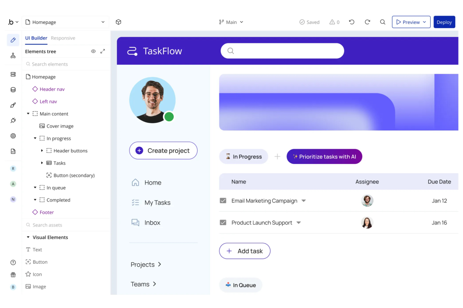 Bubble screenshot - 10 Mejores Alternativas a Microsoft Access para 2026