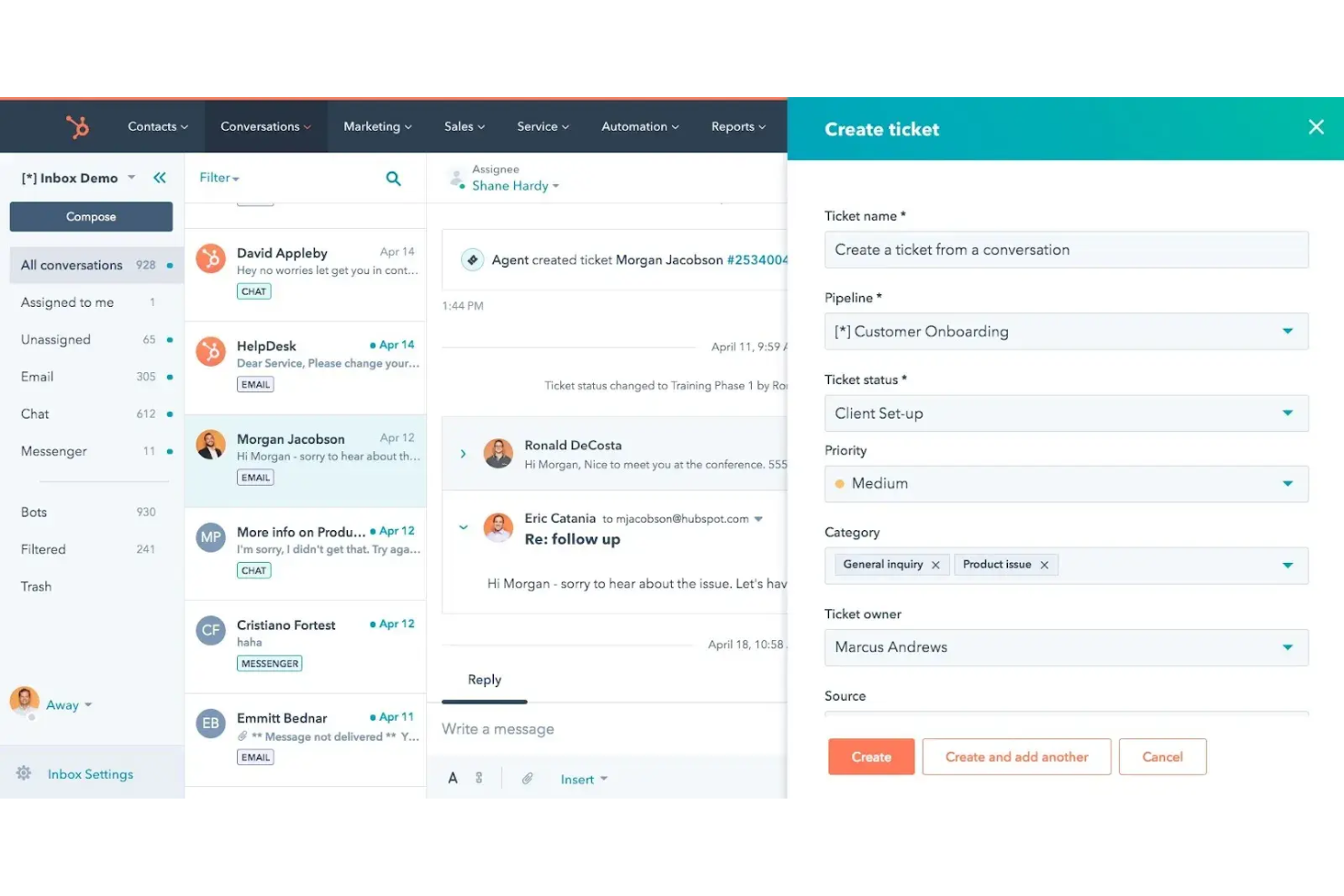 HubSpot screenshot - 10 Mejores Alternativas a Zoho Seleccionadas para 2026