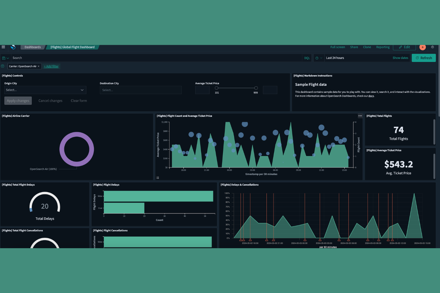 OpenSearch screenshot - 10 Mejores Alternativas a Grafana para 2026