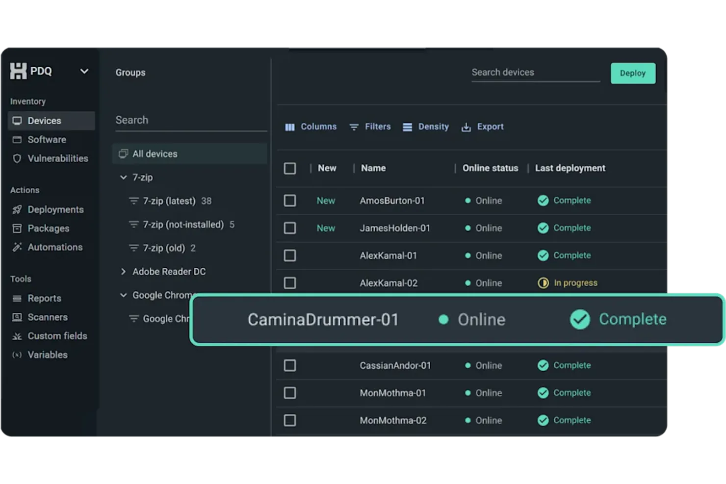 PDQ Deploy screenshot - 10 mejores alternativas a Automox en 2026