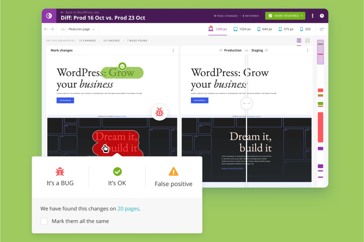 Diffy screenshot - 10 alternativas a Browserling para 2026