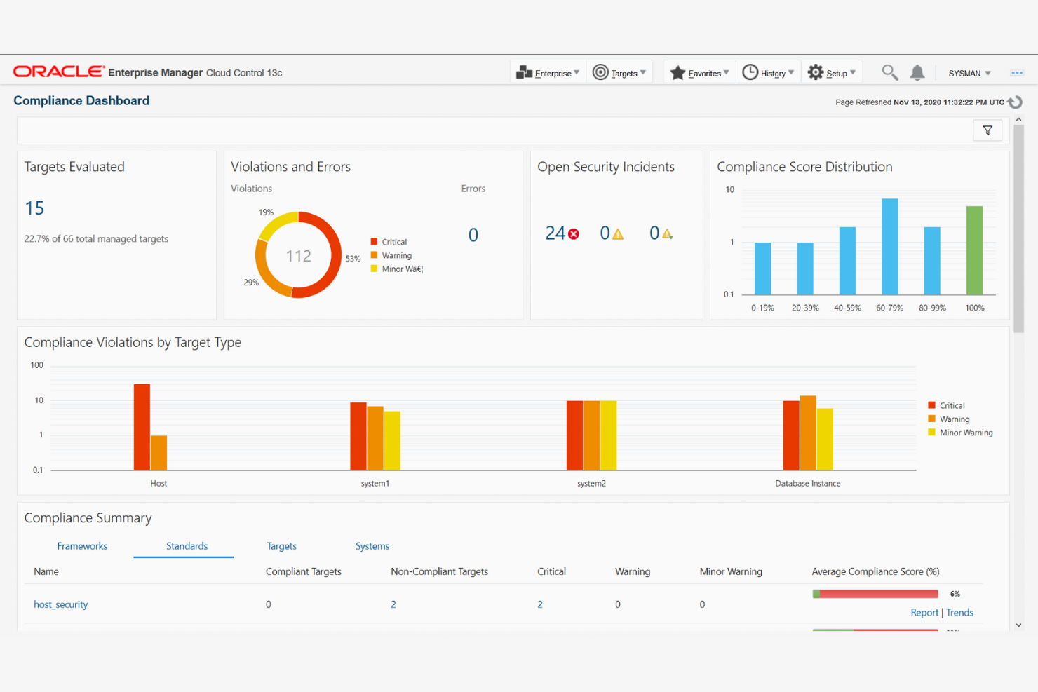 Oracle Cloud Guard screenshot - 10 Herramientas de Cumplimiento en la Nube para 2026