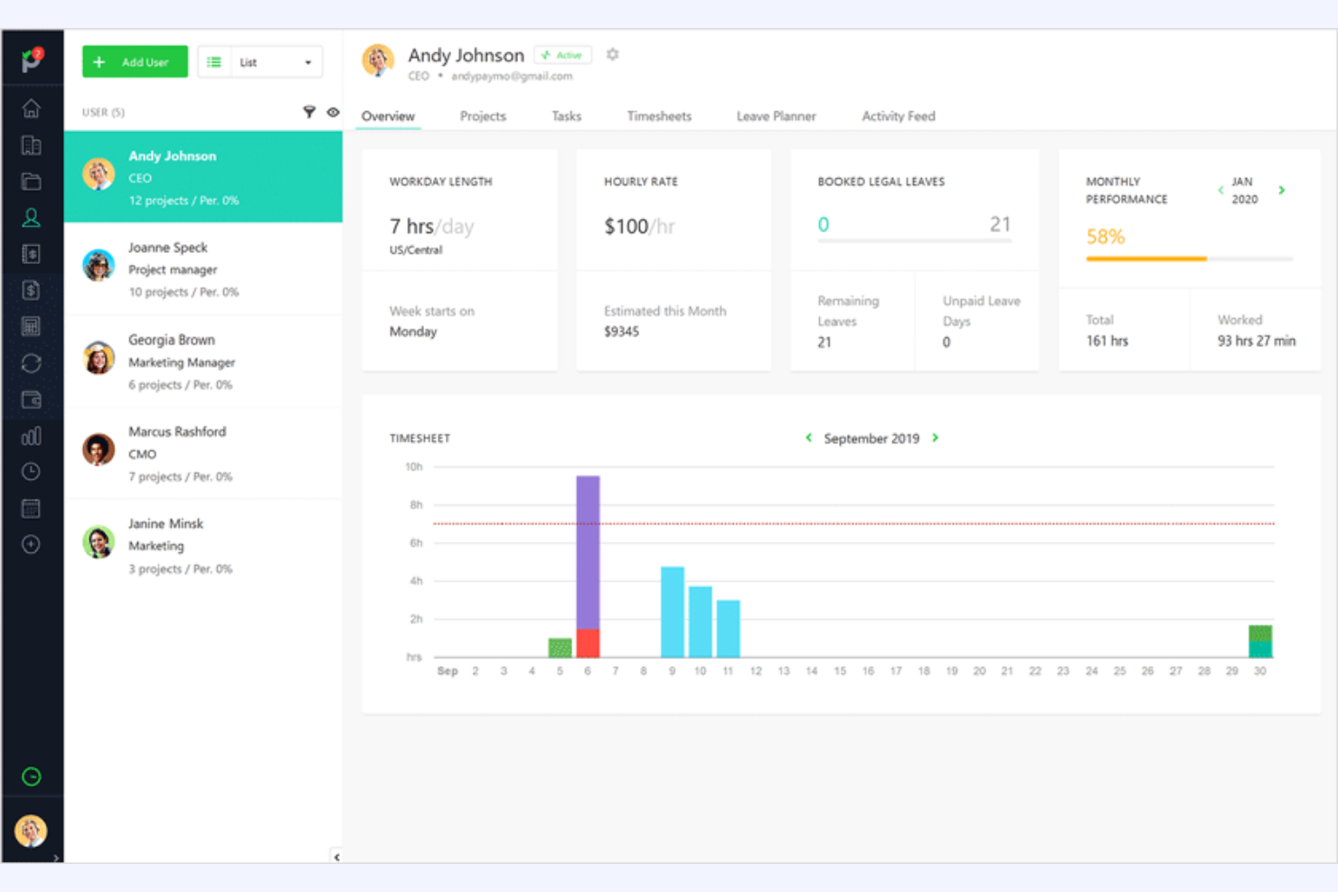 Paymo screenshot - 10 mejores alternativas a Asana revisadas en 2026
