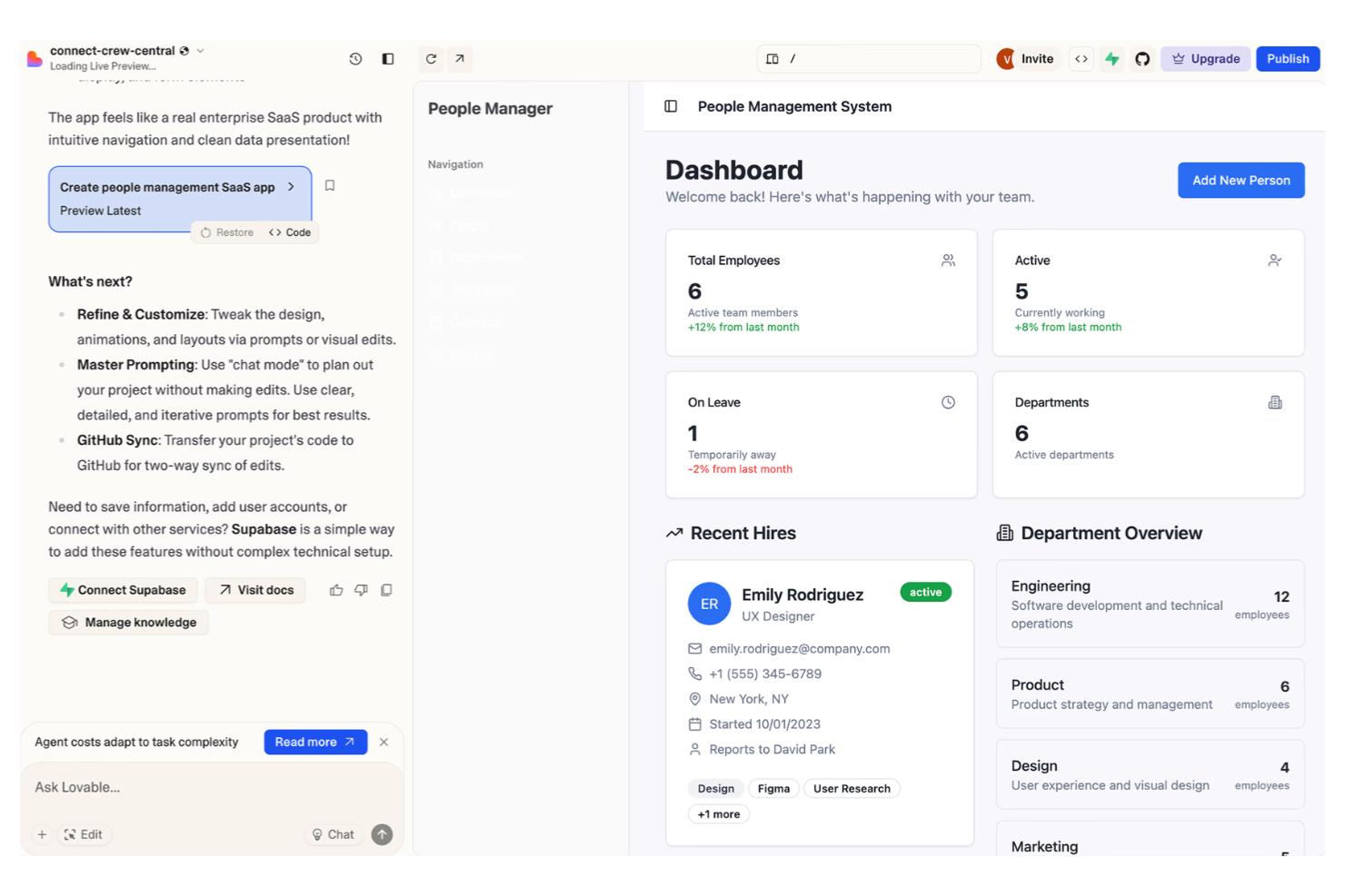 Lovable screenshot - 10 Plataformas Gratuitas para Crear Apps sin Código Seleccionadas para 2026