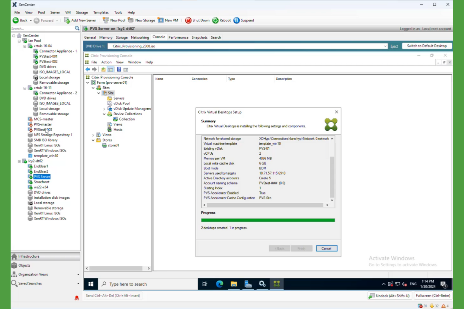 XenServer screenshot - 10 Mejores Programas de Máquinas Virtuales Gratis Revisados en 2026