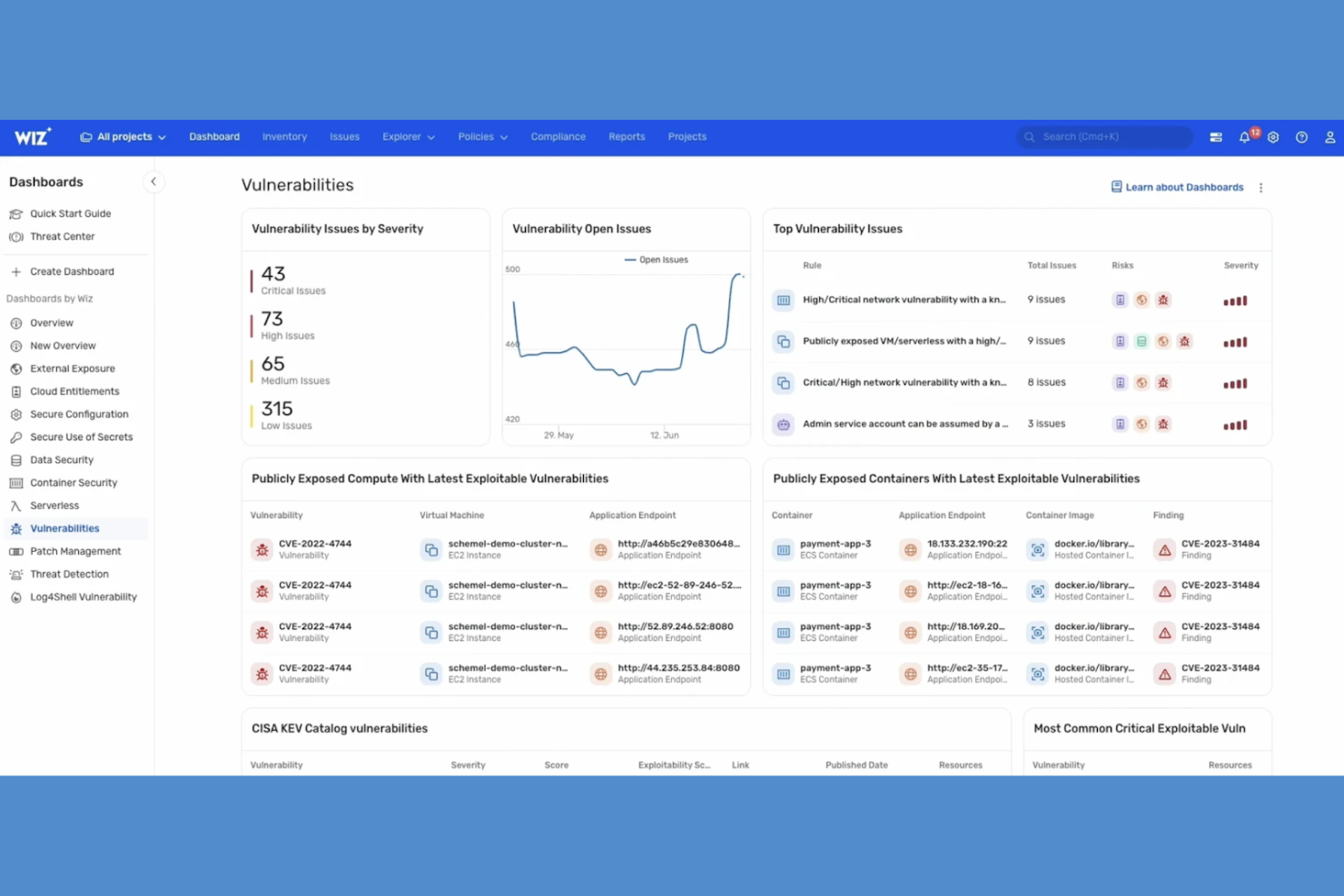 Wiz screenshot - 10 Mejores Herramientas de Gestión de Superficie de Ataque Revisadas en 2026