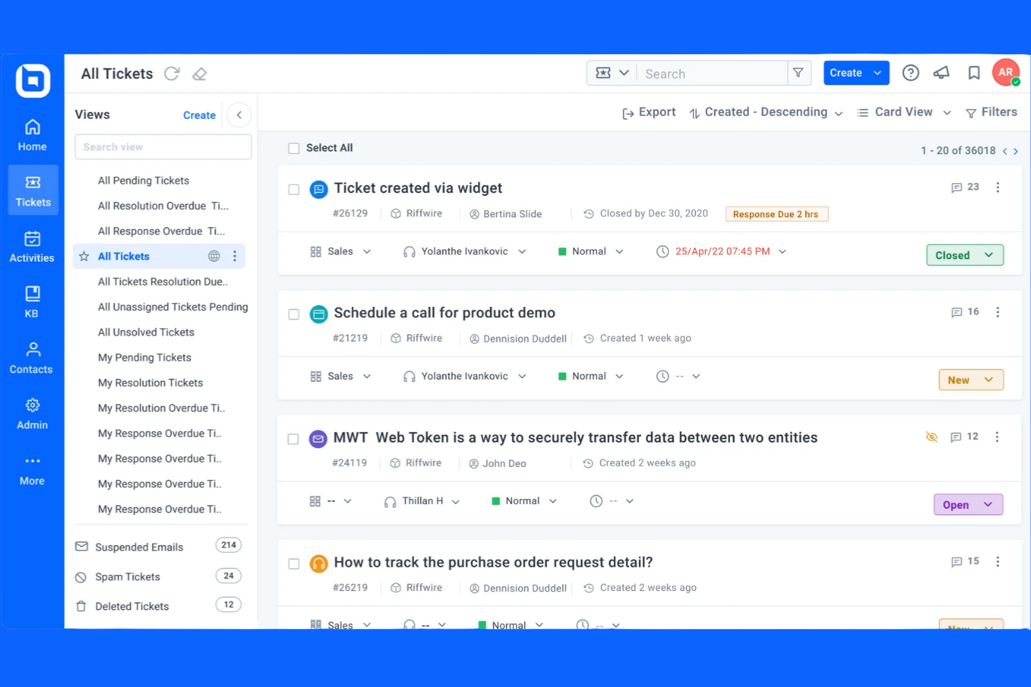 BoldDesk screenshot - 10 Mejores Alternativas a Freshdesk Analizadas en 2026