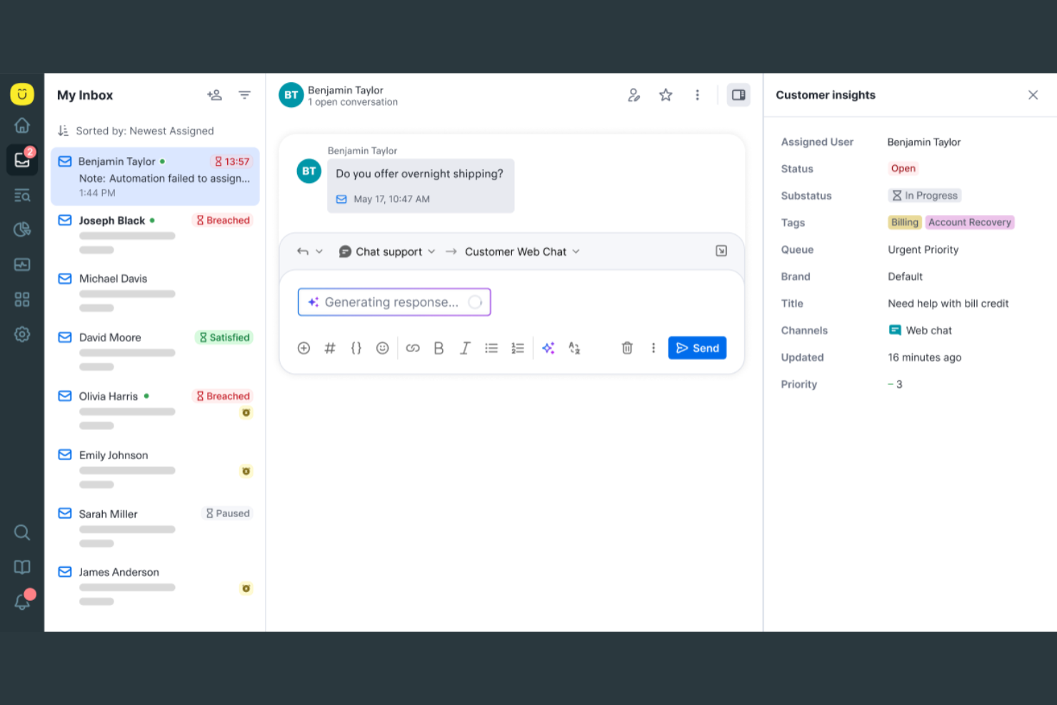 Kustomer screenshot - 10 Mejores Alternativas a Freshdesk Analizadas en 2026